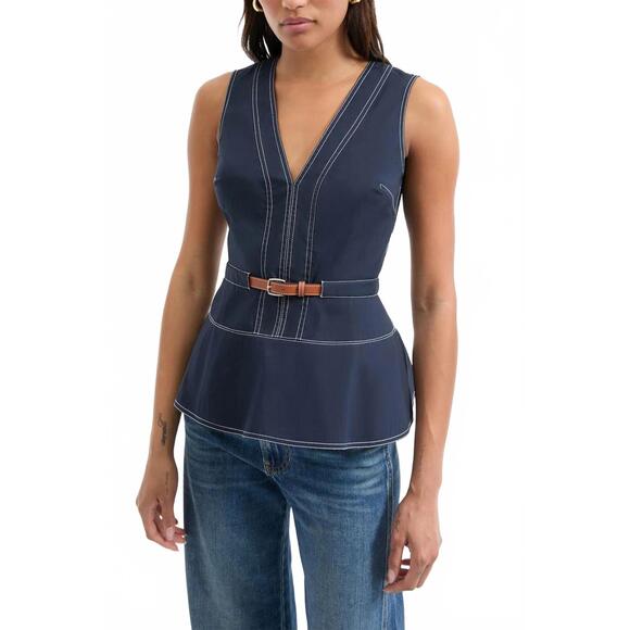 NEW VERONICA BEARD nickleby top in navy - Picture 1 of 5